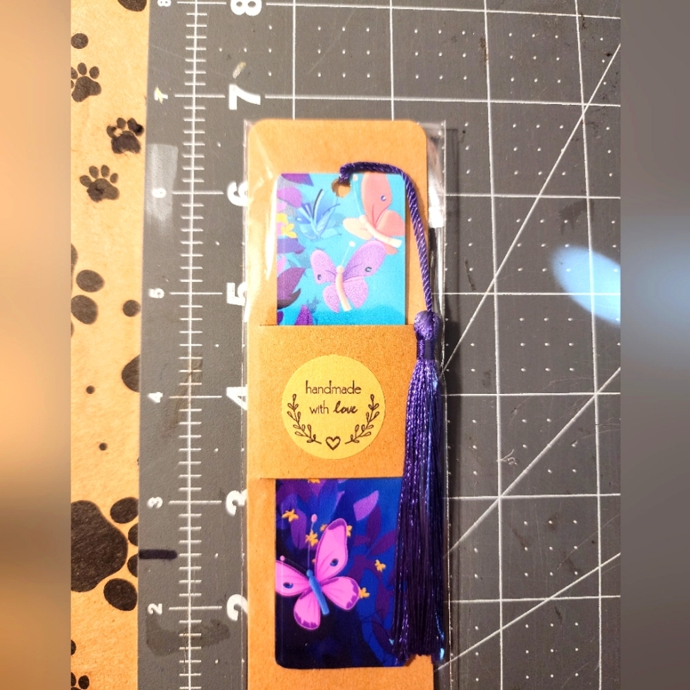 Colorful Butterfly Bookmark with Tassel